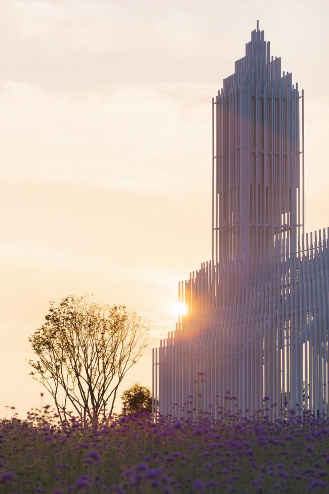 BIM建筑|成都中法科技园教堂，融于紫色薰衣草庄园