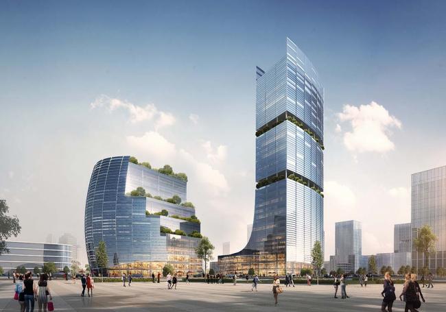 BIM建筑|国际金融生态城方案：横亘于CBD的精英孵化器 / LAD（里德）设计机构