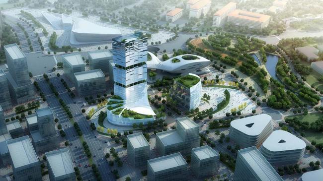 BIM建筑|国际金融生态城方案：横亘于CBD的精英孵化器 / LAD（里德）设计机构