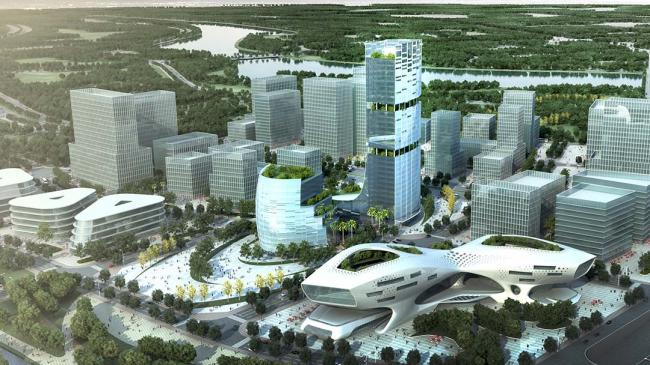 BIM建筑|国际金融生态城方案：横亘于CBD的精英孵化器 / LAD（里德）设计机构