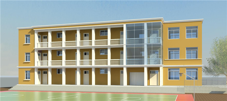 BIM资料|revit模型-三层建筑BIM模型