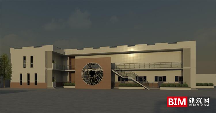 BIM资料|revit模型-加油站服务区BIM模型