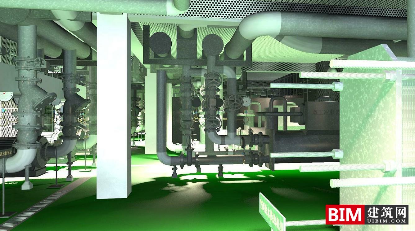 BIM资料|Revit模型-机房BIM模型带有机电设备