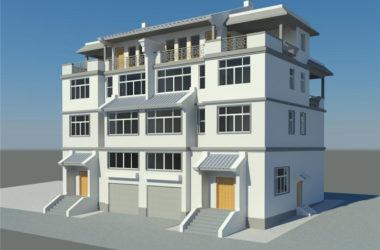 BIM资料|revit模型-联排别墅BIM模型-BIM建筑网