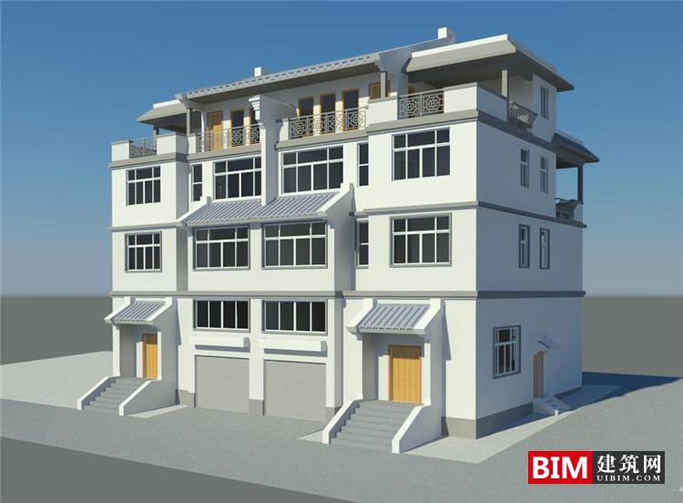 BIM资料|revit模型-联排别墅BIM模型