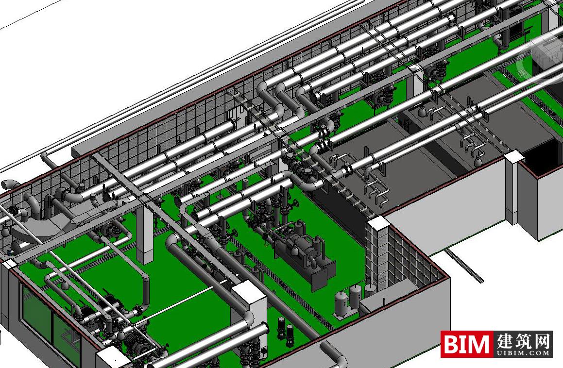 BIM资料|Revit模型-机房BIM模型带有机电设备