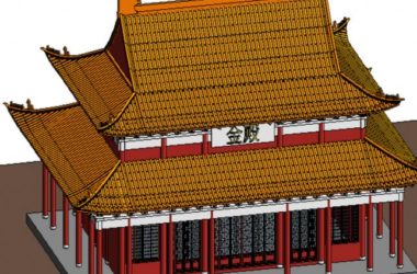 BIM资料|BIM模型-revit模型-金殿古建筑BIM模型-BIM建筑网