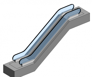 BIM资料|Revit族库-自动扶梯.rfa-BIM建筑网