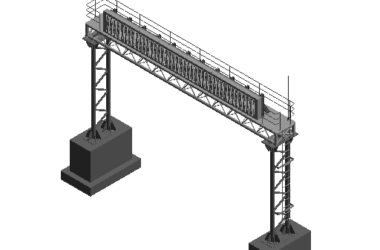 BIM资料|Revit族库-门架式可变情报板.rfa-BIM建筑网