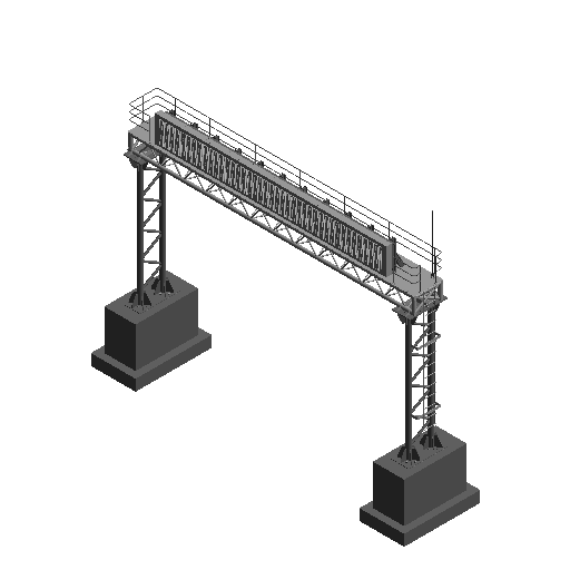 BIM资料|Revit族库-门架式可变情报板.rfa