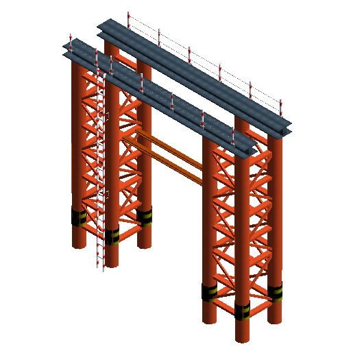 BIM资料|Revit族库-胎架梯子.rfa