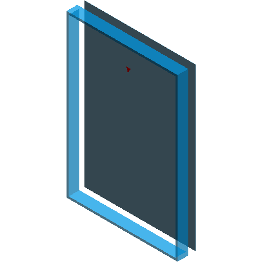 BIM资料|Revit族库-幕墙嵌板中空玻璃.rfa