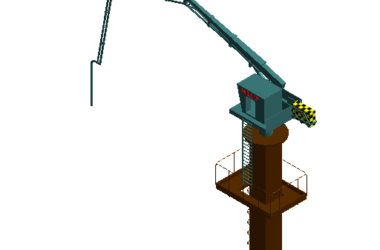 BIM资料|Revit族库-自动旋转布料机3悬臂类型可变.rfa-BIM建筑网