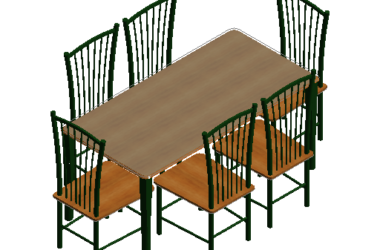 BIM资料|Revit族库-多人餐桌.rfa-BIM建筑网