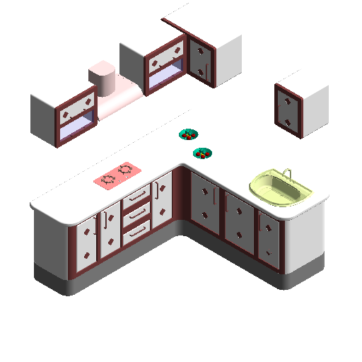 BIM资料|Revit族库-橱柜.rfa