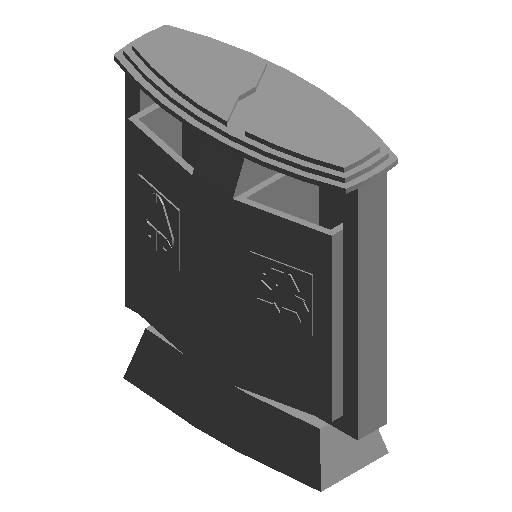 BIM资料|Revit族库-商业街垃圾桶.rfa