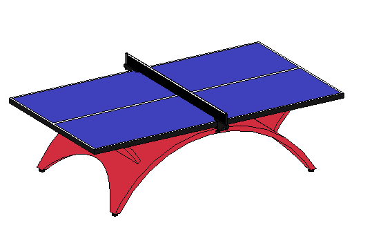 BIM资料|Revit族库-乒乓球桌.rfa