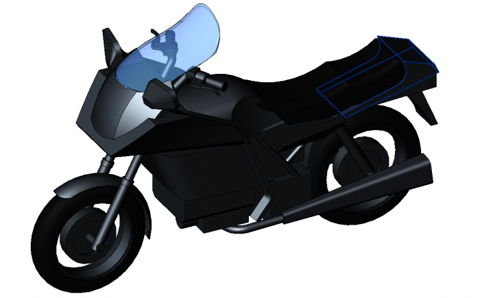 BIM资料|Revit族库-摩托车.rfa