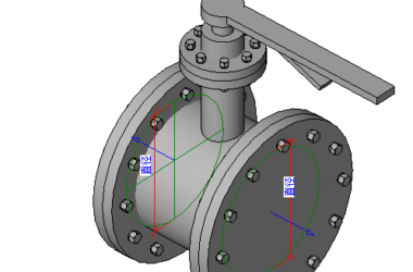 BIM资料|Revit族库-阀门_信号蝶阀_法兰式.rfa-BIM建筑网