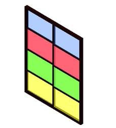 BIM资料|Revit族库-TOIL_色彩办公隔断_001.rfa