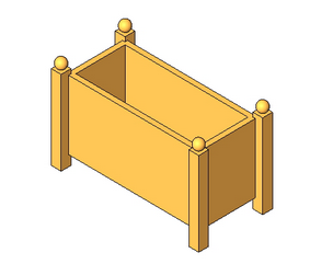 BIM资料|Revit族库-LANG_花盆花托_002.rfa-BIM建筑网