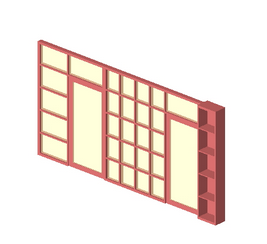 BIM资料|Revit族库-TOIL_餐厅隔断_002.rfa-BIM建筑网