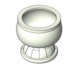 BIM资料|Revit族库-LANG_杯型花钵_001.rfa-BIM建筑网