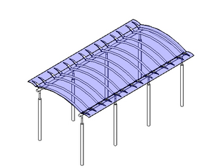 BIM资料|Revit族库-LADN_凉棚_001.rfa-BIM建筑网