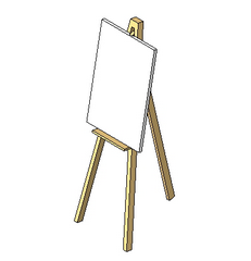 BIM资料|Revit族库-Caballete+（艺术画架）.rfa-BIM建筑网