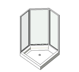 BIM资料|Revit族库-FURN_淋浴隔断_001.rfa-BIM建筑网
