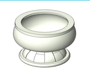 BIM资料|Revit族库-杯型花钵100.rfa-BIM建筑网