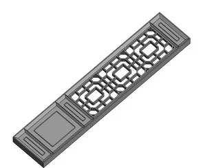 BIM资料|Revit族库-中式屏风1.rfa