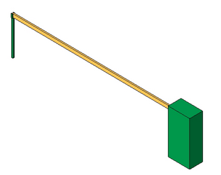 BIM资料|Revit族库-LANG_入口道闸_001.rfa-BIM建筑网