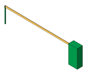 BIM资料|Revit族库-LANG_入口道闸_001.rfa