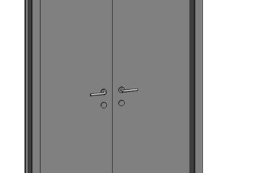 BIM资料|Revit族库-双面嵌板木门.rfa-BIM建筑网