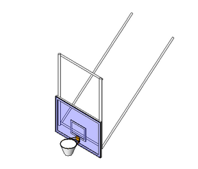 BIM资料|Revit族库-篮球支撑架.rfa-BIM建筑网