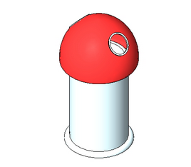 BIM资料|Revit族库-LANG_球形垃圾桶_001.rfa-BIM建筑网