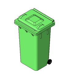 BIM资料|Revit族库-LANG_垃圾桶_003.rfa-BIM建筑网