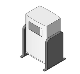 BIM资料|Revit族库-钢板喷塑垃圾桶046.rfa-BIM建筑网