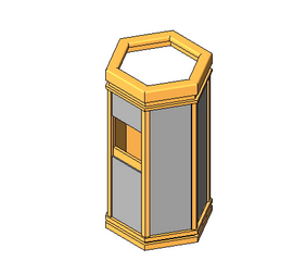 BIM资料|Revit族库-LANG_大理石烟灰桶_001.rfa-BIM建筑网