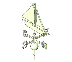 BIM资料|Revit族库-LAND_风向标_001.rfa-BIM建筑网