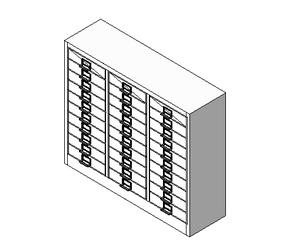 BIM资料|Revit族库-文件柜01_快递柜.rfa-BIM建筑网