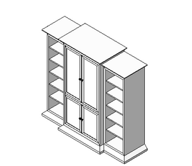 BIM资料|Revit族库-书柜01.rfa-BIM建筑网