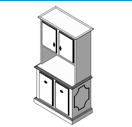 BIM资料|Revit族库-书柜08.rfa