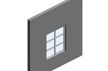 BIM资料|Revit族库-三格双开窗.rfa-BIM建筑网