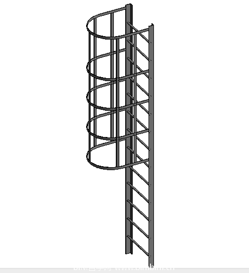 BIM资料|Revit族库-直爬梯.rfa