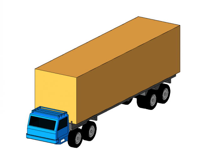 BIM资料|Revit族库-大型卡车.rfa