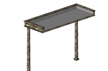 BIM资料|Revit族库-雨棚族.rfa-BIM建筑网