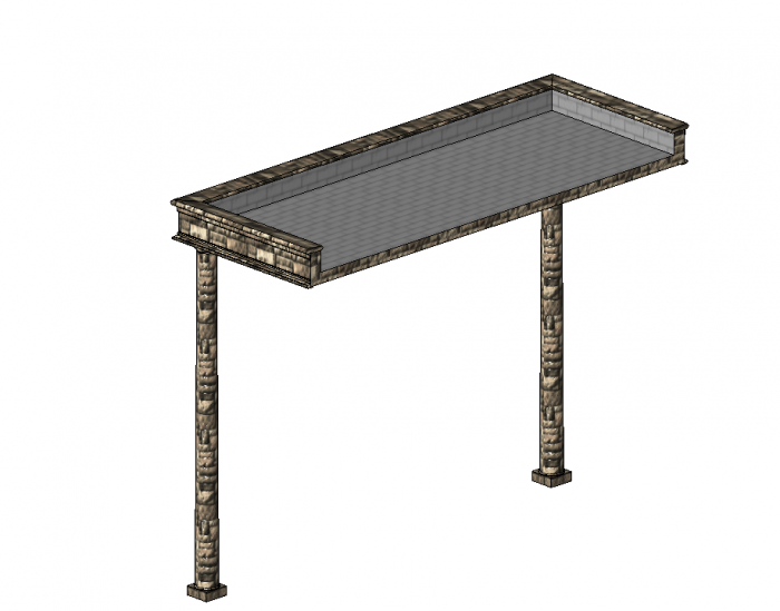 BIM资料|Revit族库-雨棚族.rfa