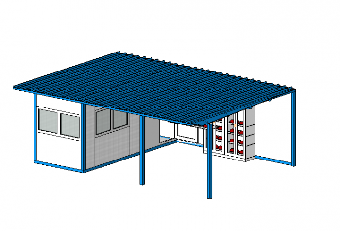 BIM资料|Revit族库-北门门卫.rfa